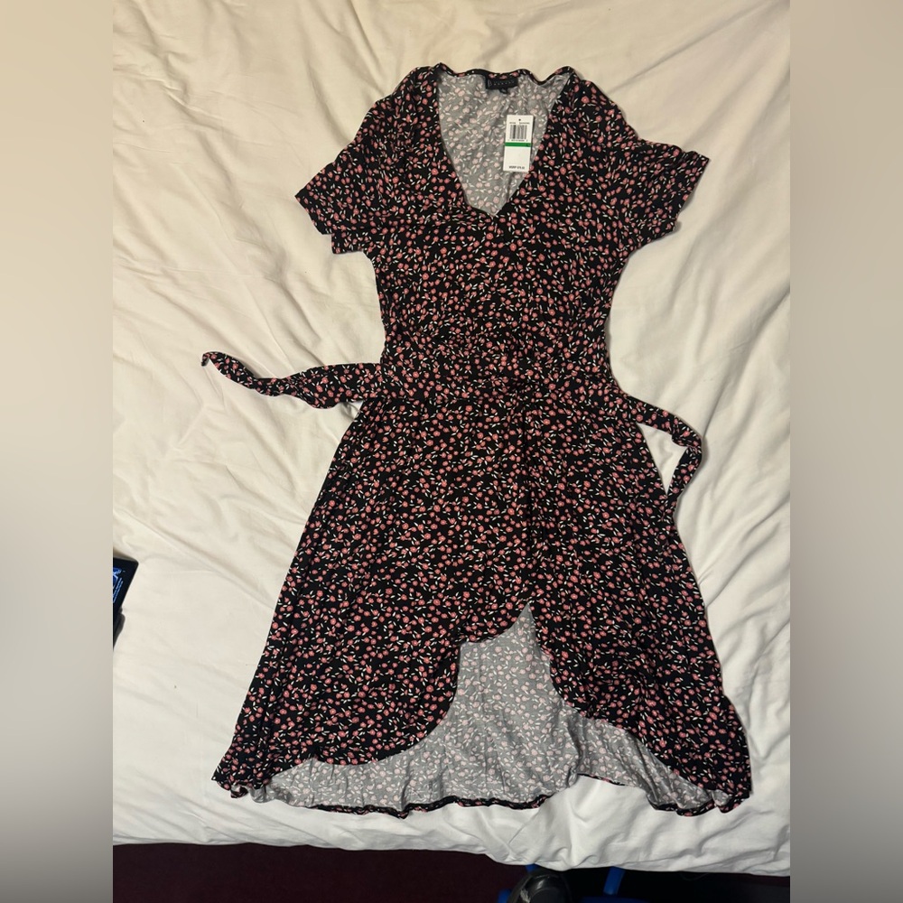 Collection by Bobeau black coral dress
